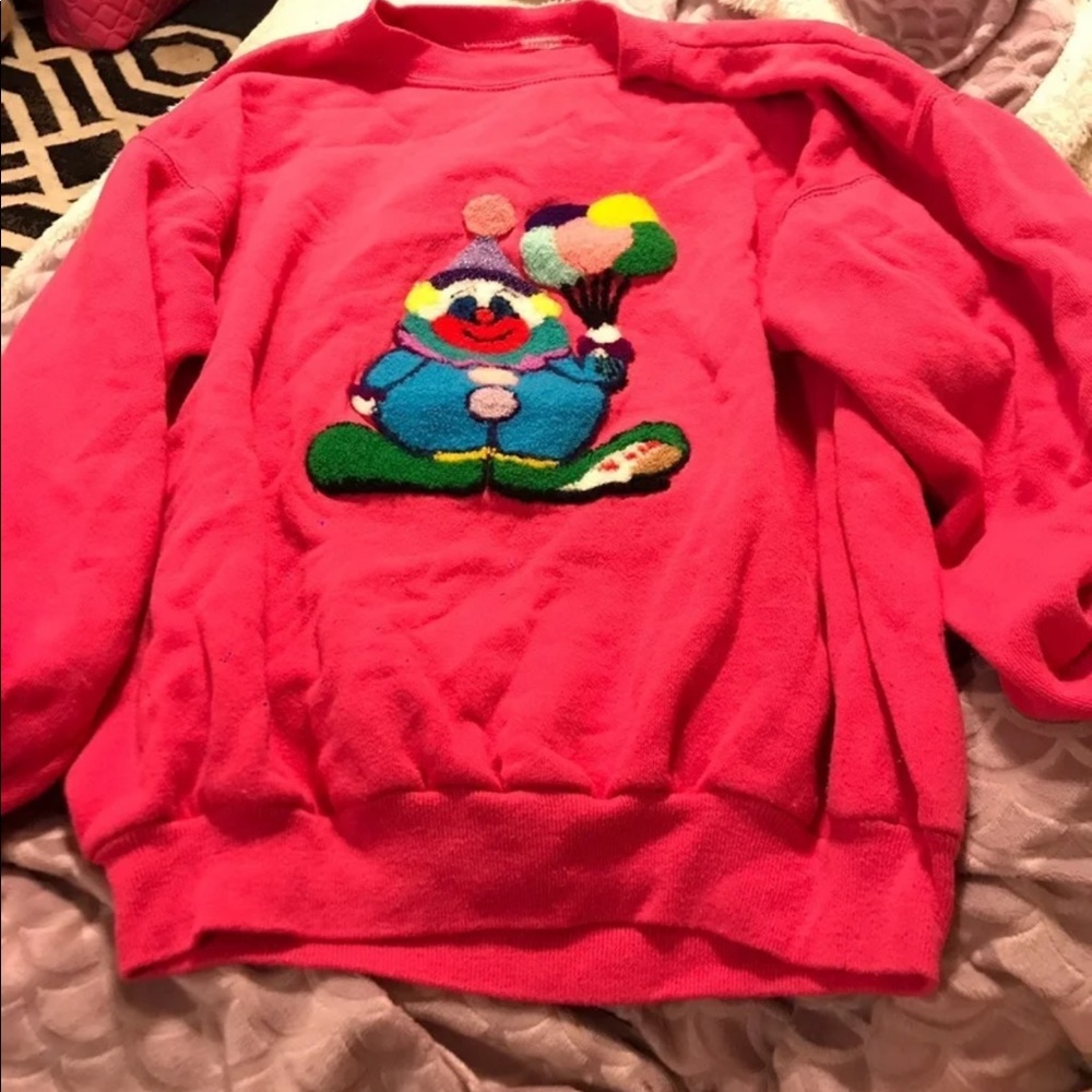 Vintage clown crew neck sweater